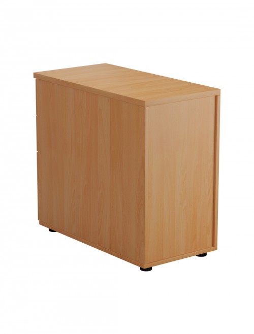 Office Storage Beech 3 Drawer Desk High Pedestal TESDHP3/800BE2 by TC - enlarged view