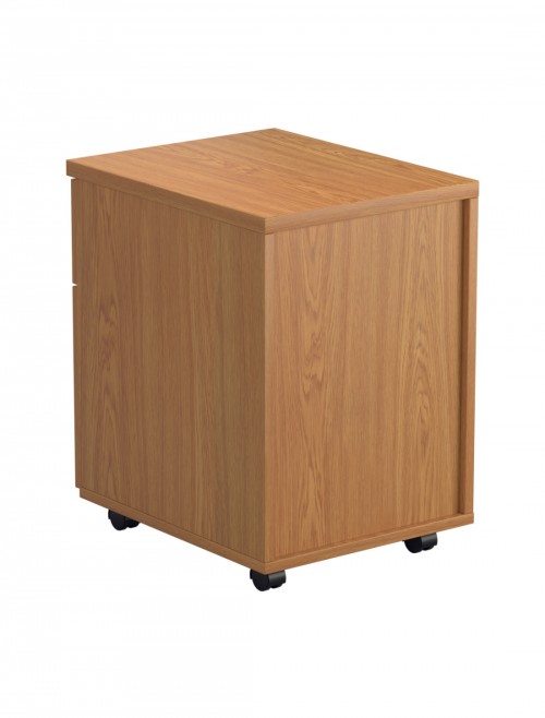 Office Storage Oak 2 Drawer Mobile Pedestal TESMP2NO by TC - enlarged view