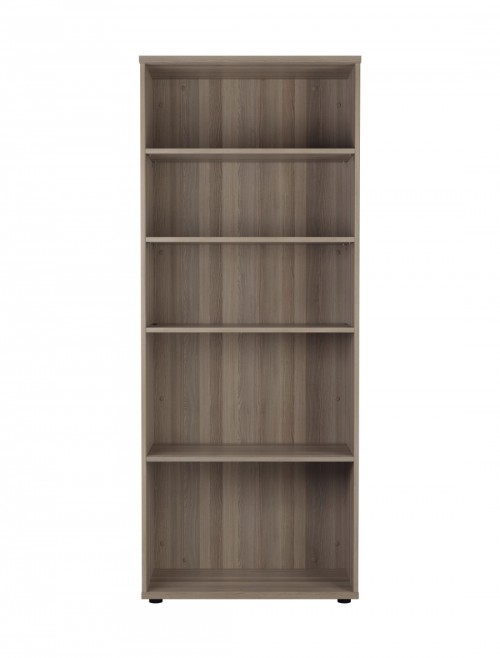 Office Storage 2000mm Tall Office Bookcase Grey Oak WDS2045GO by TC - enlarged view