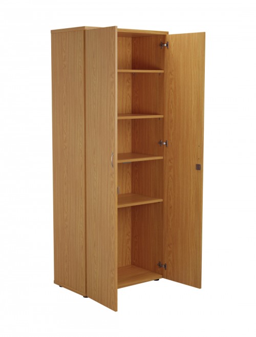 Office Cupboard Oak 2000mm Tall Office Storage Cupboard WDS2045CPNO by TC - enlarged view