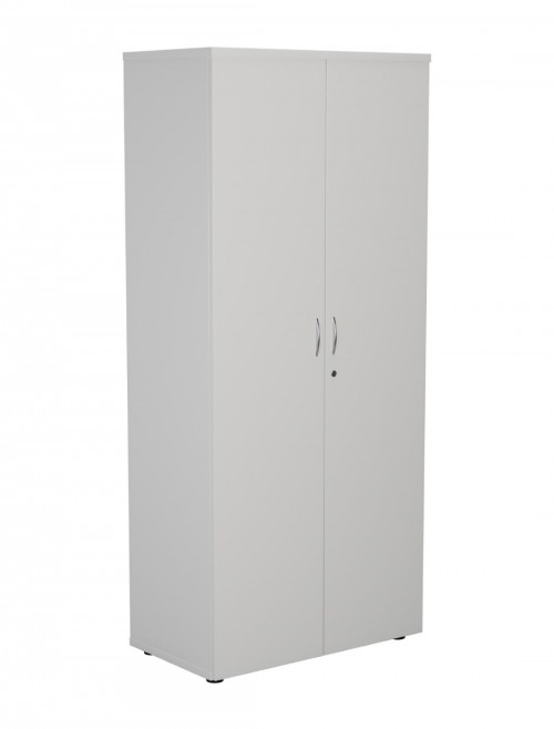 Office Cupboard White 1800mm Tall Office Storage Cupboard WDS1845CPWH by TC - enlarged view