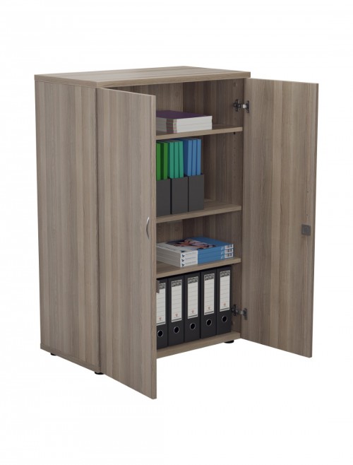 Office Cupboard Grey Oak 1200mm Office Storage Cupboard WDS1245CPGO by TC