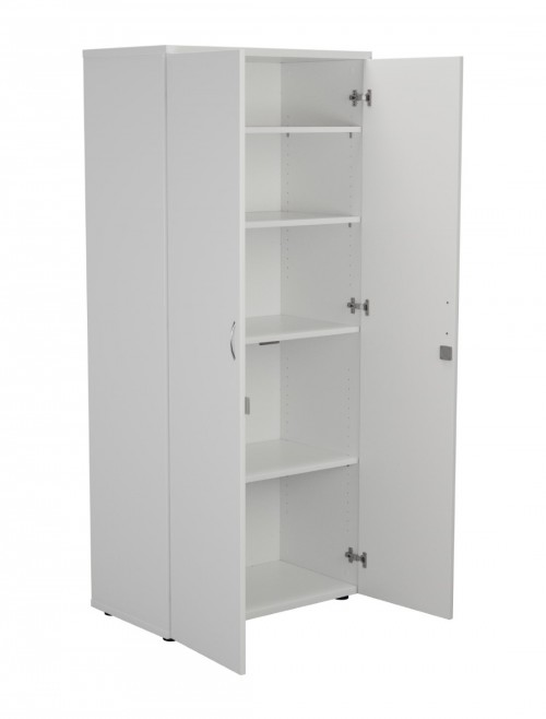 Office Cupboard White 1800mm Tall Office Storage Cupboard WDS1845CPWH by TC - enlarged view