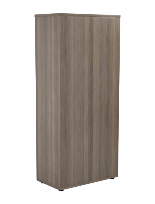 Office Cupboard Grey Oak 1800mm Tall Office Storage Cupboard WDS1845CPGO by TC - enlarged view