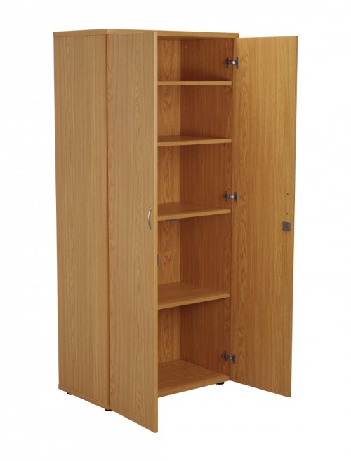 Office Cupboard Oak 1800mm Tall Office Storage Cupboard WDS1845CPNO by TC - enlarged view