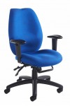 Office Chairs Cornwall Multi-Functional Blue Fabric High Back Operators Chair CWL300K2-B - enlarged view