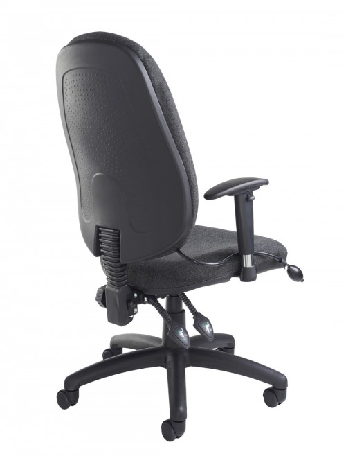 Office Chairs Charcoal Sofia Fabric High Back Managers Chair SOF300T1-C by Dams - enlarged view