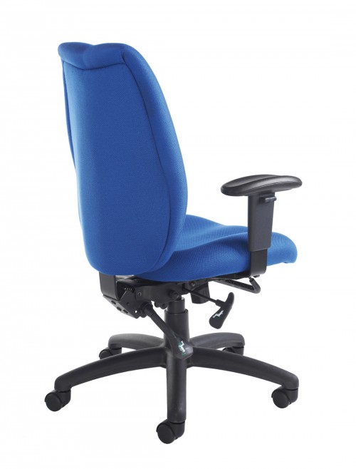 Office Chairs Cornwall Multi-Functional Blue Fabric High Back Operators Chair CWL300K2-B - enlarged view