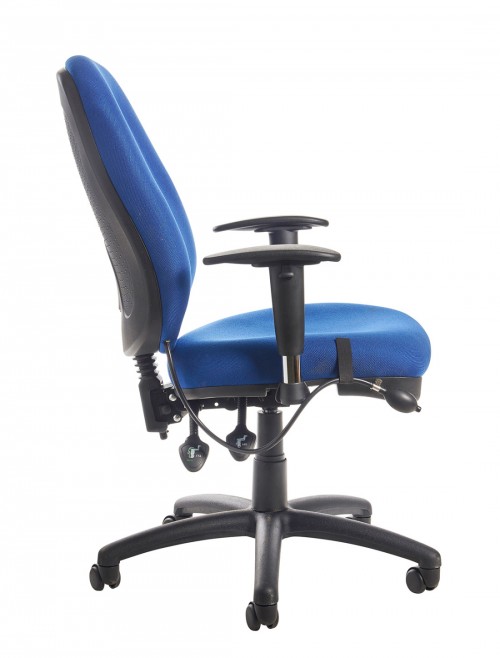 Office Chairs Blue Sofia Fabric High Back Managers Chair SOF300T1-B by Dams - enlarged view