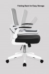 Mesh Office Chair Black Oyster Folding Back Computer Chair BCM/K523/WH-BK by Eliza Tinsley - enlarged view