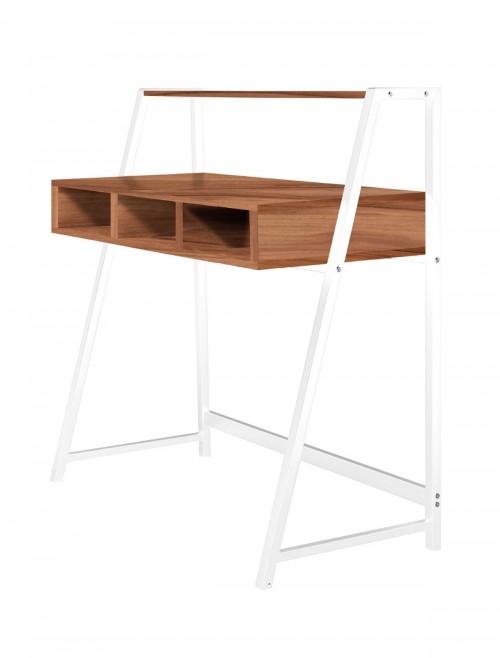 Home Office Desk Walnut Vienna Home Workstation BDW/I203/WH-WN by Eliza Tinsley - Nautilus