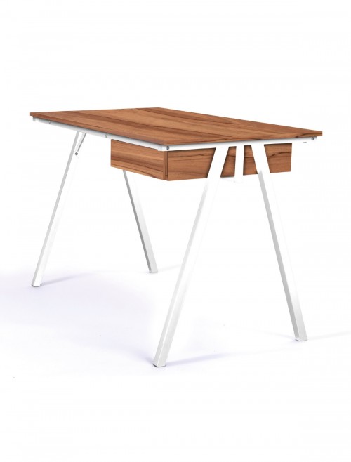 Home Office Desk Walnut Tyrol Home Workstation BDW/I201/WH-WN by Eliza Tinsley - Nautilus