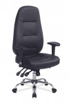 Black Office Chair  Babylon 24 Hour Operator Chair BCL/R440/BK Bonded leather by Eliza Tinsley - enlarged view