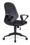 Mesh Office Chair Black Lattice Operators Chair BCM/K116/BK by Eliza Tinsley - enlarged view