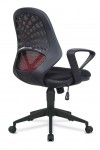 Mesh Office Chair Red Lattice Operators Chair BCM/K116/RD by Eliza Tinsley - enlarged view