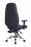 Black Office Chair Leather Faced Babylon 24 Hour Operator Chair BCL/R440/BK by Eliza Tinsley - enlarged view