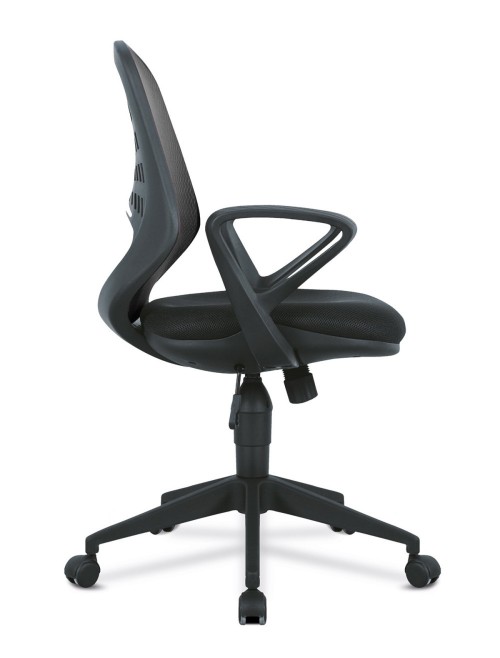 Mesh Office Chair Black Lattice Operators Chair BCM/K116/BK by Eliza Tinsley - enlarged view