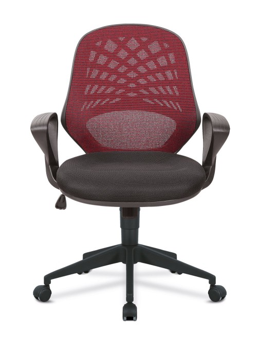 Mesh Office Chair Red Lattice Operators Chair BCM/K116/RD by Eliza Tinsley - enlarged view