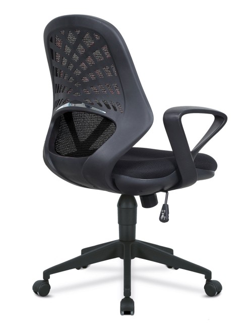 Mesh Office Chair Black Lattice Operators Chair BCM/K116/BK by Eliza Tinsley - enlarged view