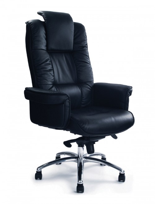 Office Chair Leather Black Hercules Executive Chair DPA1611ATG/LBK by Eliza Tinsley