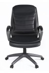 Office Chair Black Mayfield Leather Office Chair AOC6243BLK by Alphason - enlarged view