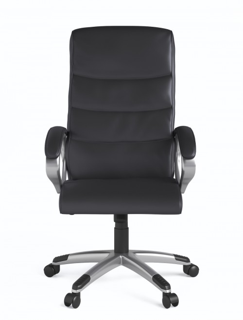 Office Chair Black Hampton Leather Office Chair AOC6241BLK by Alphason - enlarged view