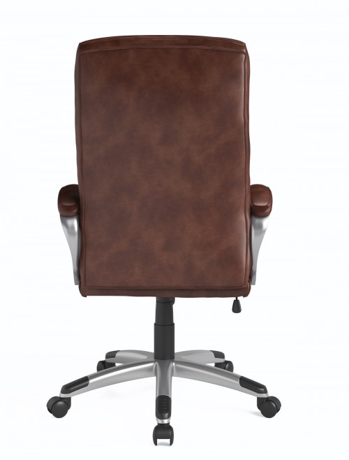 Office Chair Brown Hampton Leather Office Chair AOC6241BRO by Alphason - enlarged view