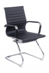 Bonded Leather Visitor Chair Black Aura Cantilever Office Chair BCL/8003AV/BK by Eliza Tinsley - enlarged view