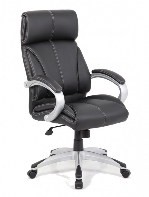 Leather Office Chair Black Cloud High Back Managers Chair BCL/C335/BK by Eliza Tinsley - enlarged view