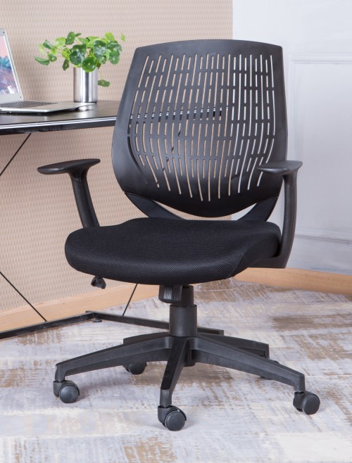 Office Chair Black Malibu Computer Chair AOC5460BLK by Alphason