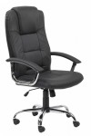 Office Chair Black Leather Faced Houston Executive Chair AOC4201A-L-BK by Alphason - enlarged view