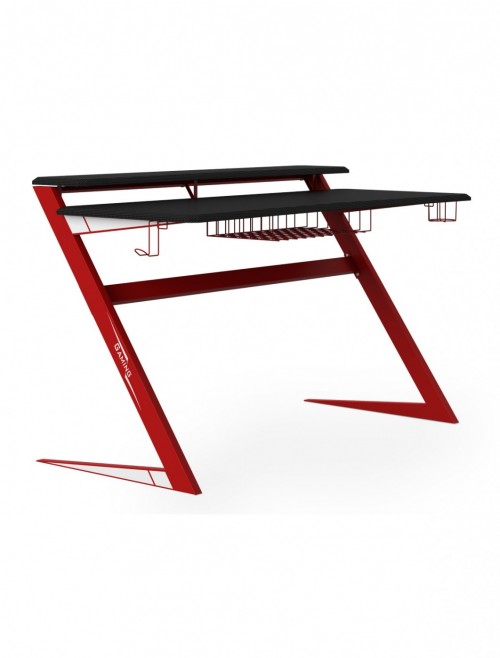 Gaming Desk Aries Red and Black Home Office Desk AW9210 by Alphason Dorel - enlarged view