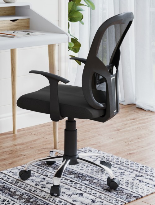 Mesh Office Chair Black Tampa Computer Chair AOC8141BLK by Alphason