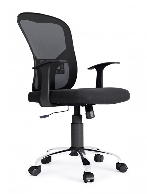 Mesh Office Chair Black Tampa Computer Chair AOC8141BLK by Alphason - enlarged view