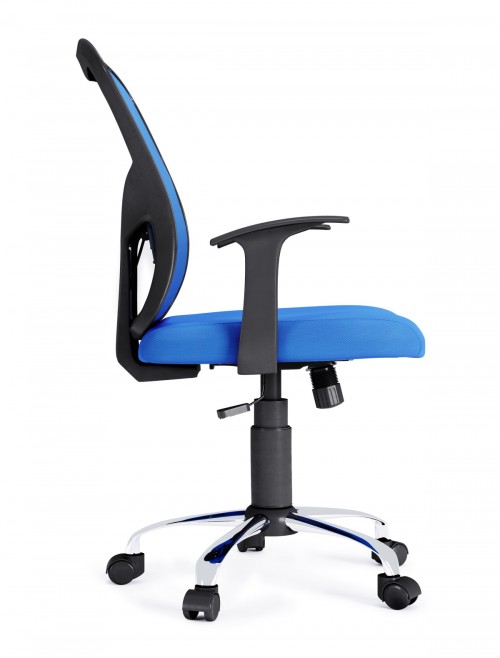 Mesh Office Chair Blue Tampa Computer Chair AOC8141BLU by Alphason - enlarged view