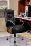 Office Chair Black Leather Faced Sandown Executive Chair DPA617KTAG/LBK by Eliza Tinsley - enlarged view