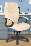 Office Chair Cream Leather Hudson Executive Chair DPA608KTAG/LCM by Eliza Tinsley - enlarged view