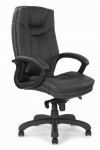 Office Chair Black Leather Hudson Executive Chair 608KTAG/LBK by Eliza Tinsley - enlarged view