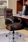 Office Chair Brown Leather Faced Sandown Executive Chair DPA617KTAG/LBW by Eliza Tinsley - enlarged view