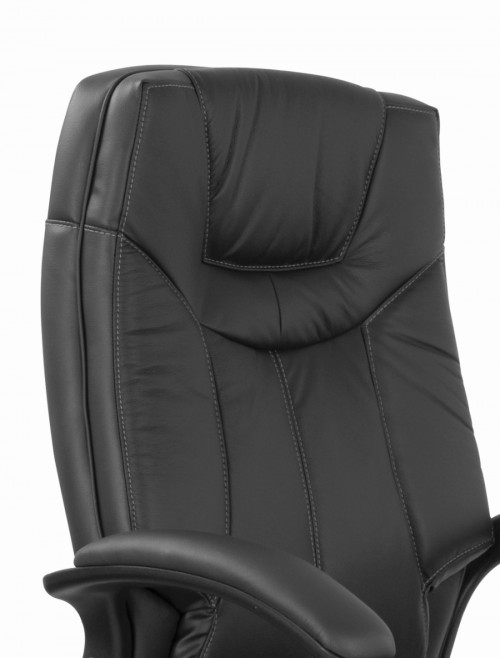 Office Chair Black Leather Hudson Executive Chair 608KTAG/LBK by Eliza Tinsley - enlarged view