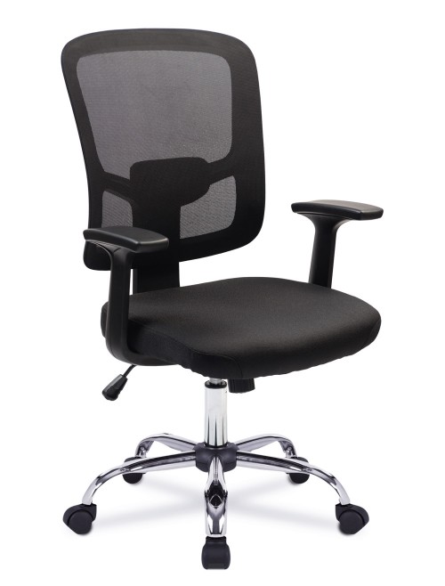 Mesh Office Chair Black Crusader Designer Armchair BCM/S550/BK by Eliza Tinsley - enlarged view