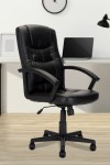 Darwin Faux Leather Office Chair Black BCP/1007/PU by Eliza Tinsley - enlarged view