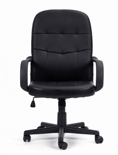 Black Office Chair Orion Bonded Leather Manager Chair BCL/Z2207/BK by Eliza Tinsley - enlarged view