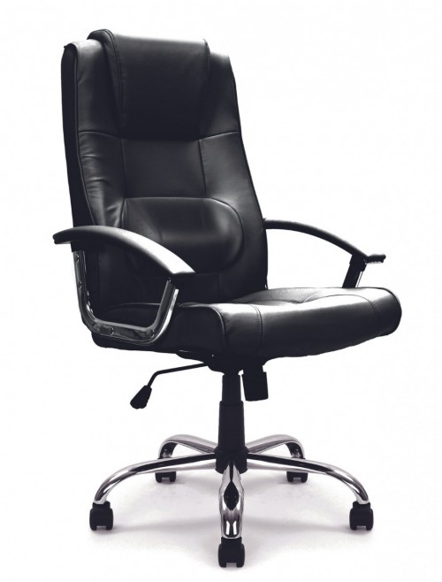 Office Chair Black Leather Westminster Executive Chair DPA2008ATG/LBK by Eliza Tinsley - enlarged view