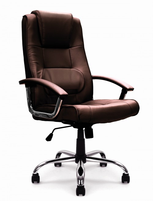 Office Chair Brown Leather Westminster Executive Chair DPA2008ATG/LBW by Eliza Tinsley - enlarged view