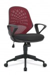 Mesh Office Chair Red Lattice Operators Chair BCM/K116/RD by Eliza Tinsley - enlarged view