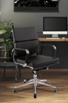 Office Chair Black Bonded Leather Avanti Computer Chair BCL/5003/BK by Nautilus - enlarged view