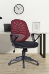 Mesh Office Chair Red Lattice Operators Chair BCM/K116/RD by Eliza Tinsley - enlarged view