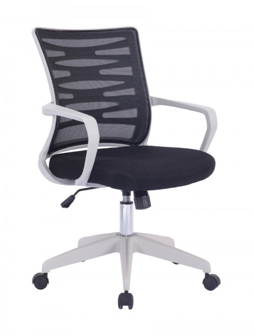 Mesh Office Chair Black Spyro Computer Chair BCM/K488/WH-BK by Eliza Tinsley - enlarged view