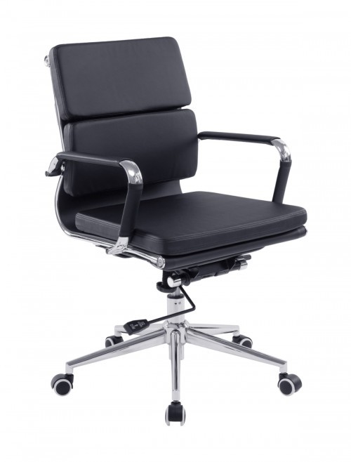 Office Chair Black Bonded Leather Avanti Computer Chair BCL/5003/BK by Eliza Tinsley - enlarged view